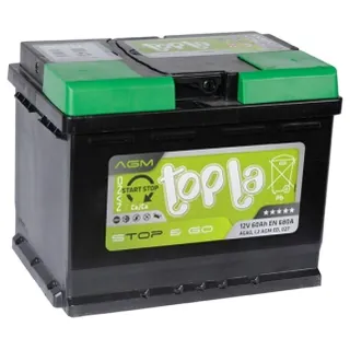 Аккумулятор TOPLA 60 Ач 680 А (EN), обратная полярность, LN2