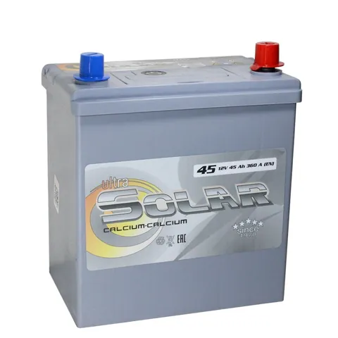 Аккумулятор ULTRA SOLAR BLACK ASIA 45 Ач 360 А (EN), обратная полярность, B19