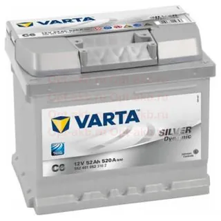 Аккумулятор VARTA Silver Dynamic 52 Ач 530 А (EN), обратная полярность, LBN1