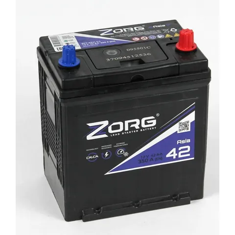 Аккумулятор ZORG 42 Ач 350 А (EN), обратная полярность, B19