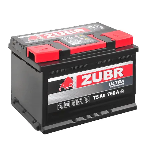Аккумулятор ZUBR Ultra 75 Ач 760 А (EN), прямая полярность, LN3