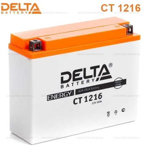 Аккумулятор DELTA 16 Ач 200 А (EN), обратная полярность, YB16AL-A2