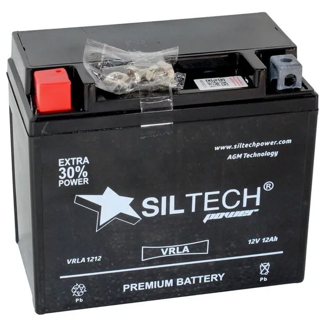 Аккумулятор SILTECH 12 Ач 180 А (EN), прямая полярность, YTX12