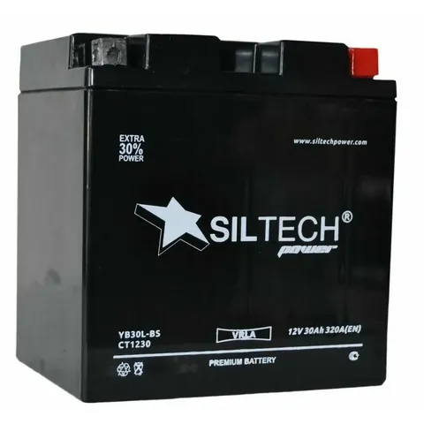 Аккумулятор SILTECH 30 Ач 320 А (EN), обратная полярность, YB30L-B