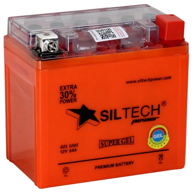 Аккумулятор SILTECH 5 Ач 80 А, обратная полярность, YTX5L