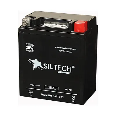 Аккумулятор SILTECH YTX7L-BS 7 Ач 100 А (EN), обратная полярность