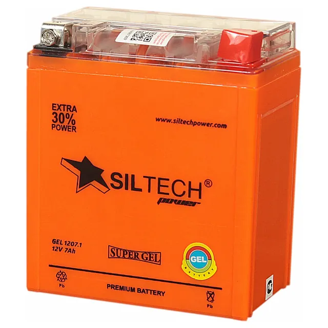 Аккумулятор SILTECH YTX7L-BS 7 Ач 100 А (EN), обратная полярность
