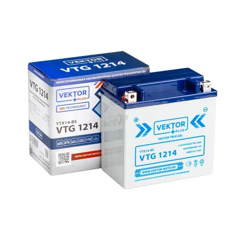 Аккумулятор VEKTOR PLUS 14 Ач 200 А (EN), обратная полярность, YTX14