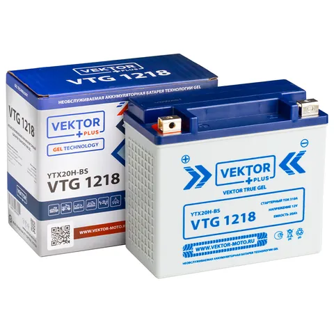 Аккумулятор VEKTOR YTX20-BS 18 Ач 270 А, обратная полярность